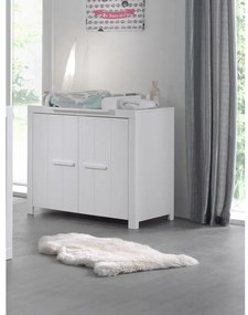 Fehér borovi fenyő alacsony gyerek komód pelenkázó feltéttel 100x96 cm ERIK – Vipack