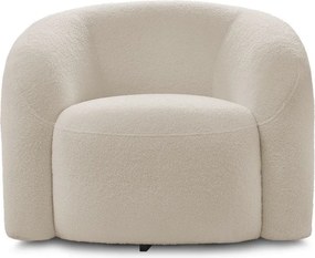 Bézs forgó buklé fotel Elina – Bobochic Paris