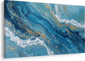 Kép - Világoskék márvány arannyal II. (90x60 cm)