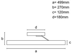 LED Dimmelhető felületre szerelhető csillár LED/75W/230V 3000-6500K króm + távirányítás