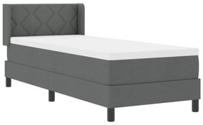 Boxspring Ágy Matraccal – Sötétszürke, 80 x 200 cm Szövet
