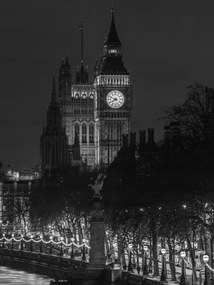 Poszter 60x80cm Esti kilátás a Big Ben 2-re, Assaf Frank