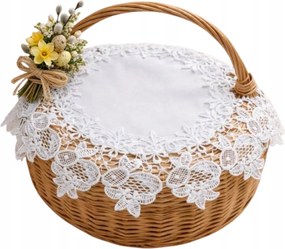 Húsvéti Kosár szalvéta 30 cm csipkés karácsonyfadísz