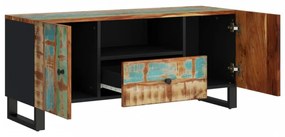 tömör újrahasznosított és szerelt fa TV-szekrény 105x33,5x46 cm