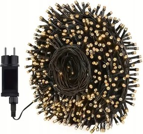 Karácsonyfa lámpák 300 LED-es meleg programozóval