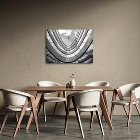 Kép - Repülőgép az épület felett (70x50 cm)