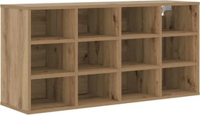 vidaXL Cipőszekrény polcokkal Artisan tölgy 103 x 30 x 51 cm Faanyag