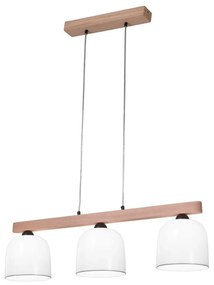 Kolarz A1352.83.Gr - Csillár zsinóron NONNA 3xE27/60W/230V tölgy/fehér/szürke