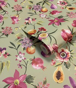 Holden Decor Wanderlust Tropica zöld gyümölcsös vlies tapéta – 92110