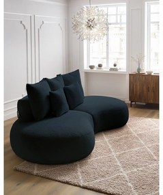 Sötétkék buklé szövet kanapé 260 cm Saint-Germain – Bobochic Paris