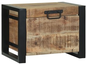 Tárolóládák 40x30x30cm Tömör mangófa és fém