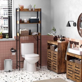 Wc feletti tárolóállvány, mosógép polc 63 x 165 x 25 cm