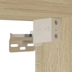 sonoma tölgy színű szerelt fa és fém TV-szekrény 80x31x39,5 cm