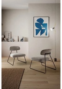 Fekete-fehér fotel Elon – Marckeric