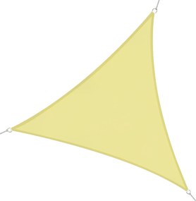 Outsunny Bézs Napernyő Árboc Négyszögletű Poliészter Anyag Kerti Tengerparti Kemping Árnyék (különböző színekben és méretekben), 6x6x6 méter | Aosom