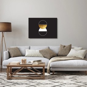 Üveg kép - Absztrakció arany és fekete N⁰2 (70x50 cm)