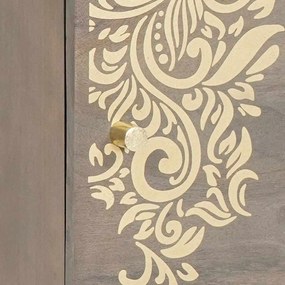Éjjeliszekrény 2 pcs Szürke 40 x 33 x 46 cm tömör mangófa