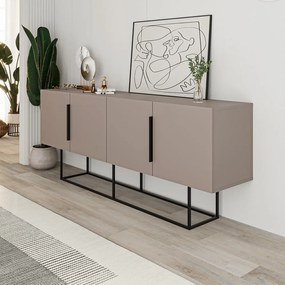 Szürke-bézs alacsony komód 200x80 cm Titan – Marckeric