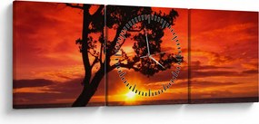 Kép - Naplemente (órával) (90x30 cm)