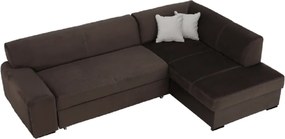 Ülőgarnitúra, barna, jobbos, MINERVA NEW