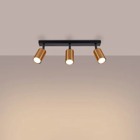 Sollux SL.1376 - Spotlámpa WINX 3xGU10/10W/230V fekete/réz