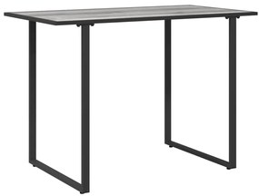 Kerti asztal szürke 100x55x70 cm DPC és acél
