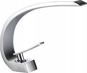 Fürdőszobai Mosdó Csaptelep Álló Csaptelep Króm Pultra Szerelhető Loft Ív