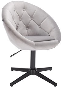HR8516CROSS Acél modern velúr szék fekete lábbal