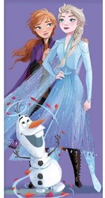 Jégvarázs Elsa Anna és Olaf gyerek törölköző, 70 x 140 cm