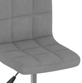 világosszürke bársony forgó étkezőszék