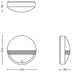 Philips 17297/30/16 -LED Kültéri fali lámpa érzékelővel YARROW 1xLED/6W/230V IP44