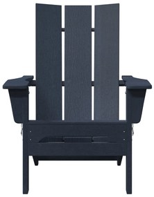 Összecsukható Adirondack Székek 2 db Tengerészkék 74.5x80.5x90 cm HDPE