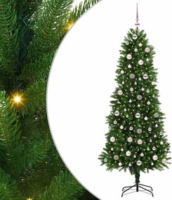 vidaXL Karácsonyfa 300 LED-del állvánnyal Zöld 240 cm PE