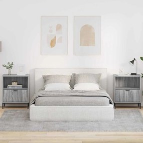 Éjjeliszekrények 2 pcs Szürke sonoma 49 x 36 x 61 cm Faanyag