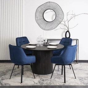 Forgó szék sötétkék színben, bársony kárpittal. LUNA
