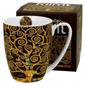 Porcelánbögre 360ml, dobozban, Klimt: Életfa