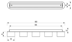 Mennyezeti lámpa DIXIE 5xGX53/11W/230V rózsaszín