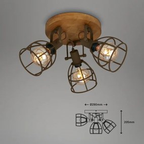 Brilo - Spotlámpa VINTAGE 3xE27/25W/230V