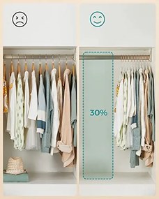 50 darabos csomag gyerek bársony fogasok rózsaarany horgokkal, fehér