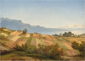 Üveg kép - Alexandre Calame, Swiss Landscape, reprodukciók (70x50 cm)