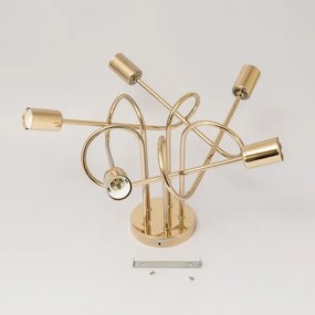 Felületre szerelhető csillár OXFORD 5xE27/15W/230V, arany