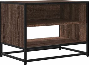 vidaXL barna tölgy színű szerelt fa és fém TV-szekrény 61x40x46 cm