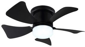 ZEVENTI - MUNDAKA LED 10W 230V fekete dimmelhető mennyezeti ventilátor + DO