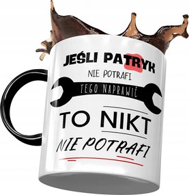 Fekete Bögre Patrik Férj Kolléga Ajándék Nyomtatott Fotóval