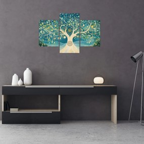 Kép – Mágikus fa spirálokkal (90x60 cm)