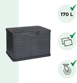 BETA tárolódoboz, 170L, 78x55x52cm, antracit I.P.A.E-Progarden