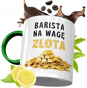 Zöld Bögre Baristáknak Születésnapi Ajándék fényképes nyomtatással