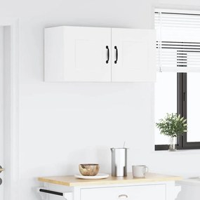 Fali konyhaszekrény Magas Fényű Fehér 80 x 31 x 40 cm Faanyag