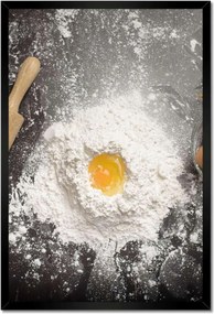 Poszterek keretben 40x60 Felülnézet a tojáslisztre