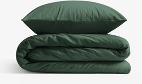 Goldea pamut ágyneműhuzat garnitúra - sötétzöld 140 x 200 és 70 x 90 cm